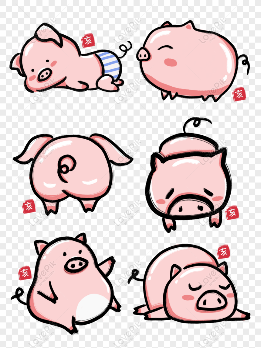 Лёгкие рисунки свинок