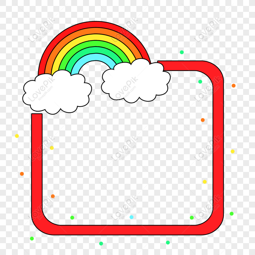 Free Simple Creative Cute Cartoon Rainbow Border PNG Picture PNG & PSD  image download - Lovepik