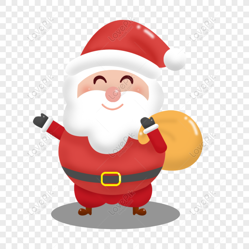 Free Santa Claus Cartoon Cute Commercial Elements PNG White Transparent PNG  & PSD image download - Lovepik