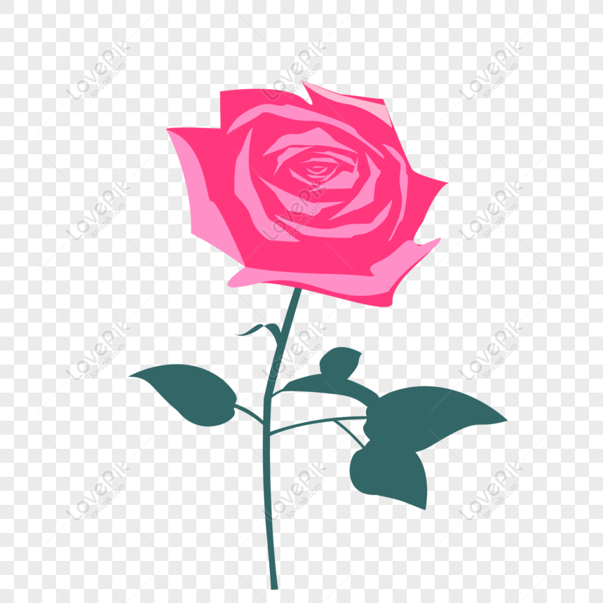 Free Rose Pink Blooming Cartoon Cute Vector Elements Png Cdr Image Download Size 2000 2000 Px Id 832643025 Lovepik