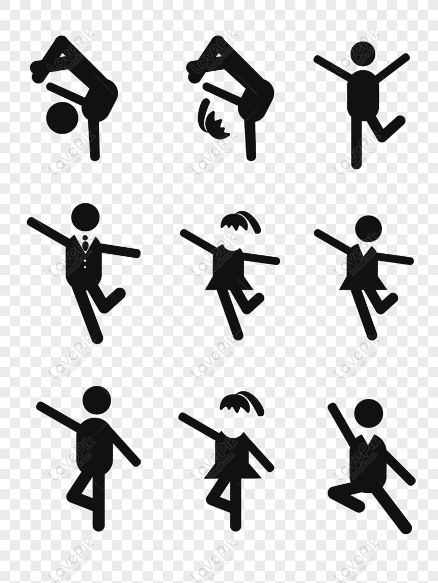 Dance silhouette logo Royalty Free Vector Image