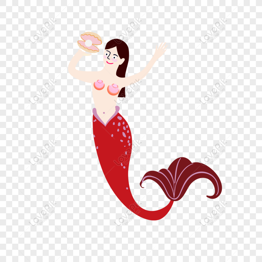 Free Cartoon Illustration Marine Character Mermaid PNG Image PNG & AI image  download - Lovepik