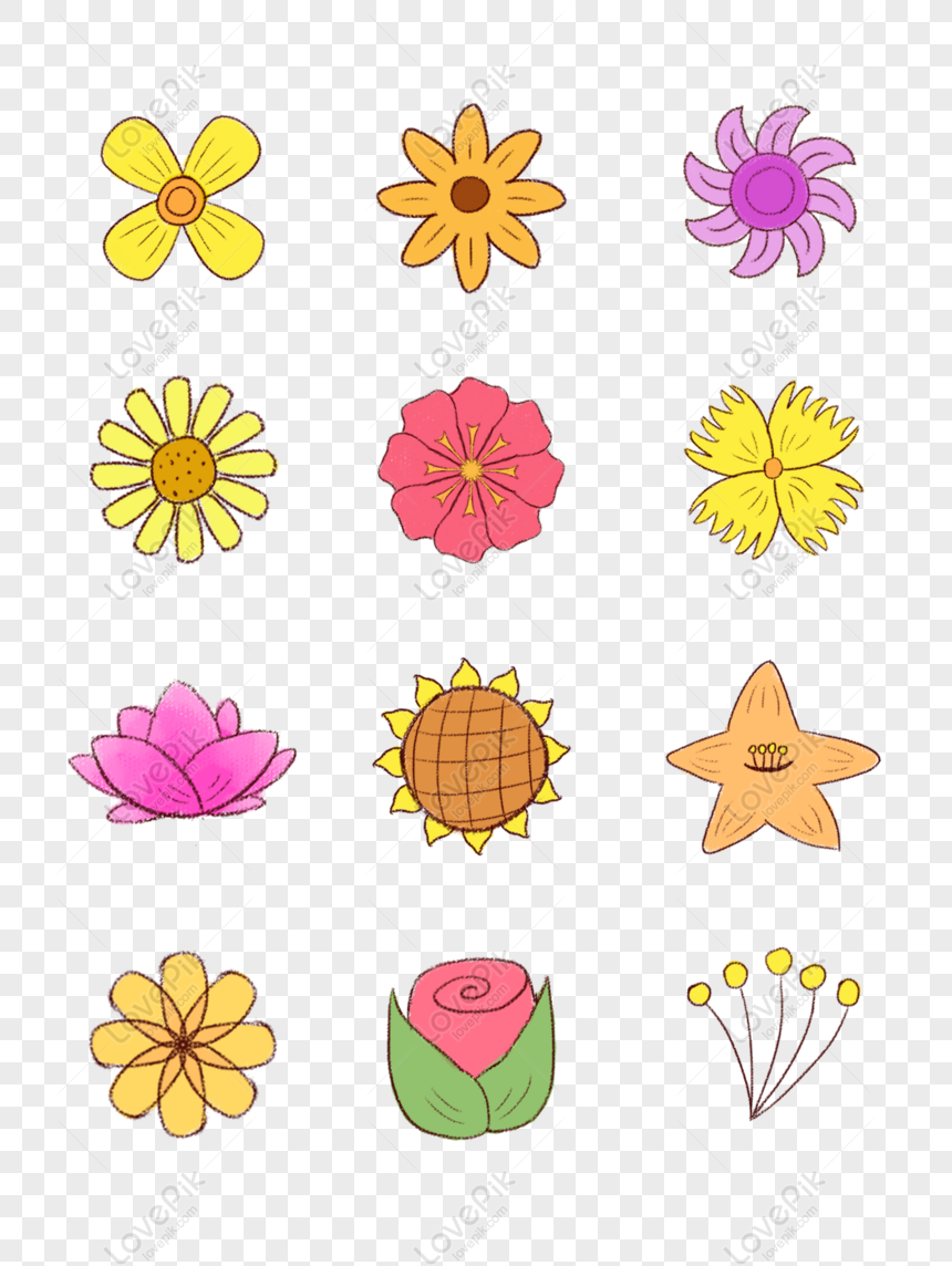 Hình ảnh Cánh Hoa Vẽ Tay Hình Que đầy Màu Sắc Yếu Tố Thương Mại ...