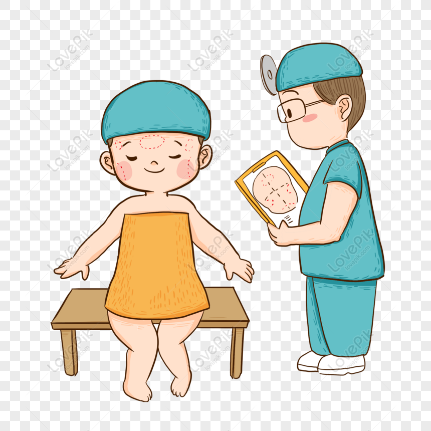 Desenho de desenho animado de dois médicos