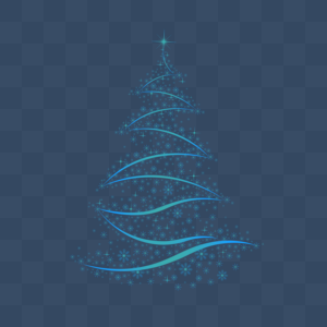 Blue snowflake beautiful Christmas tree vector original png