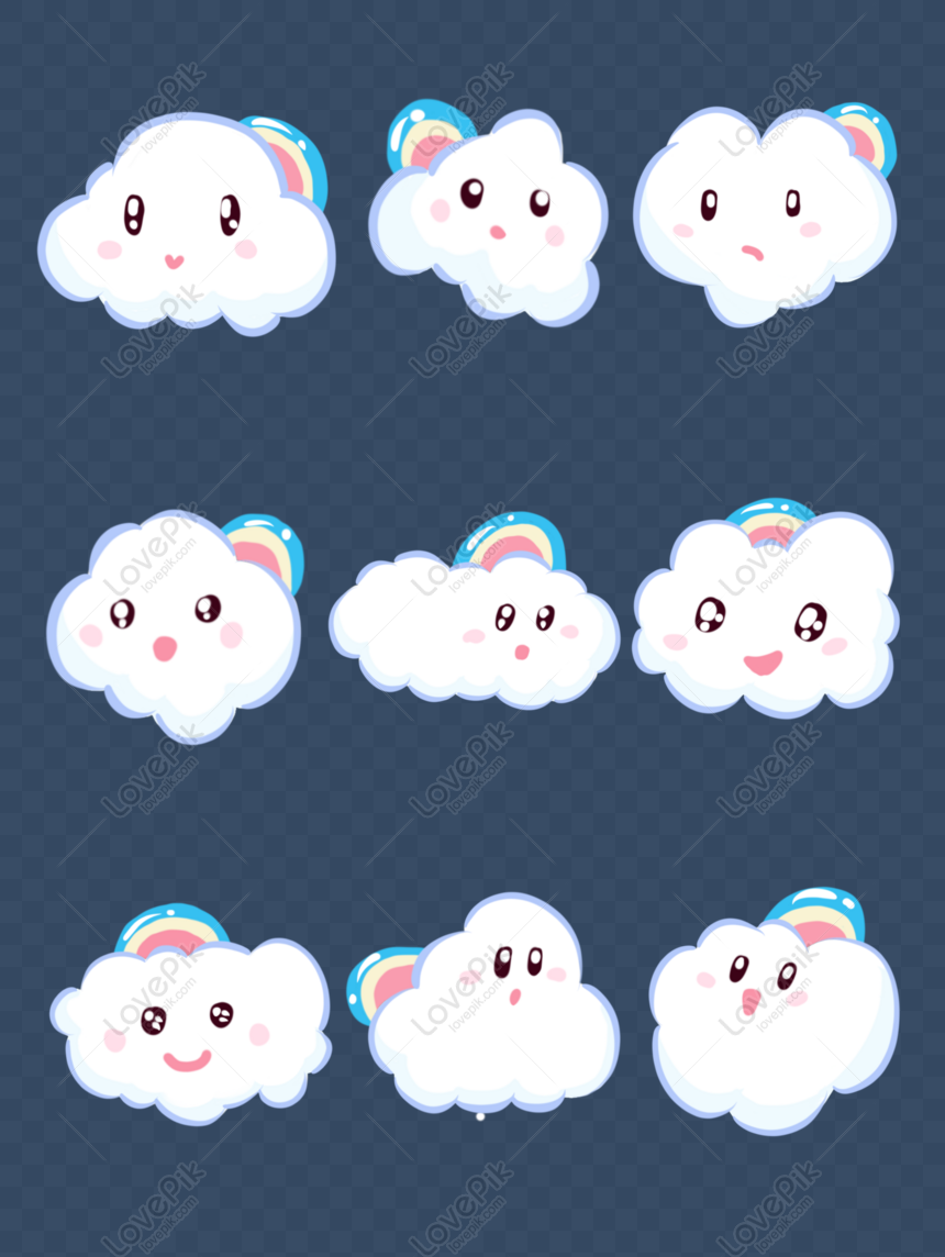 cute cartoon clouds
