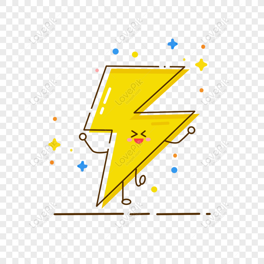 Free Hand Drawn Meb Style Cartoon Cute Lightning PNG Free Download PNG &  PSD image download - Lovepik