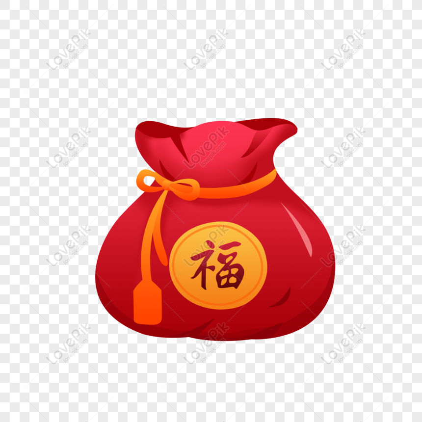 Free 2019 New Year Red Blessing Lucky Bag PNG Hd Transparent Image PNG ...