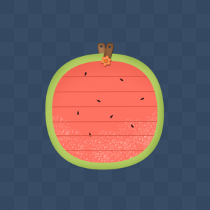 Cute watermelon post-it note, Cartoon, cute, watermelon png image free download