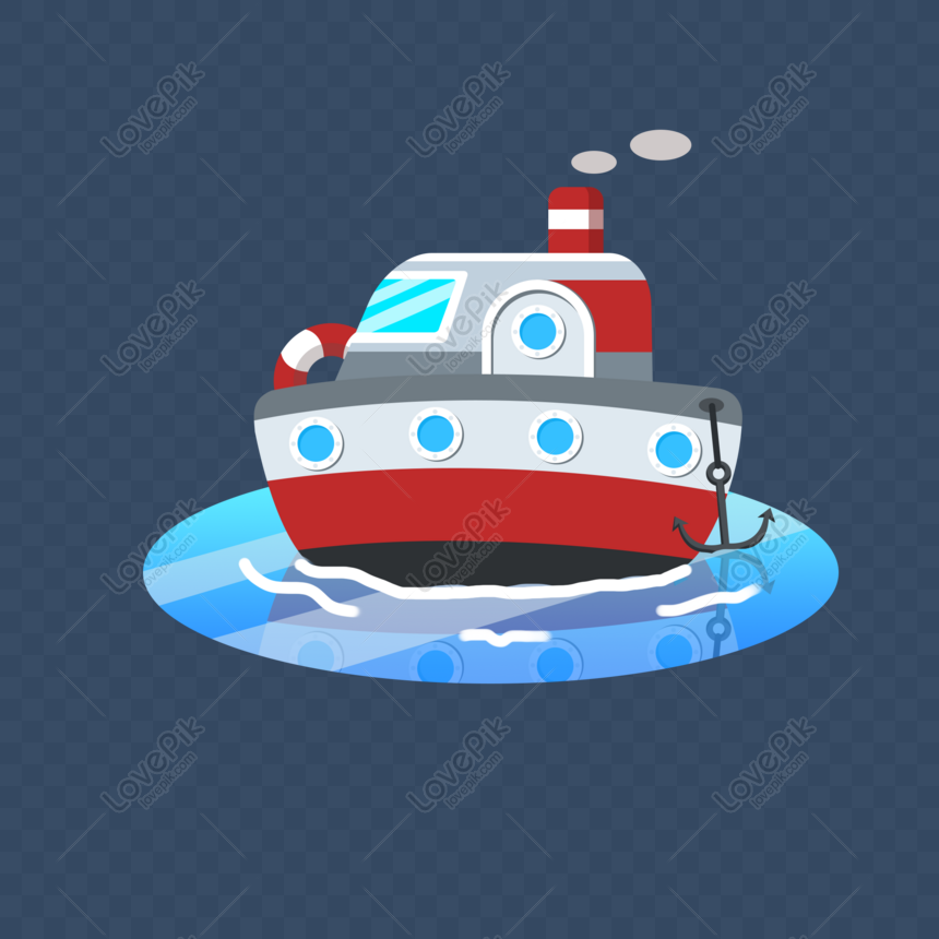 Free Cartoon Cute Vector Transport Ship PNG Picture PNG & PSD image ...