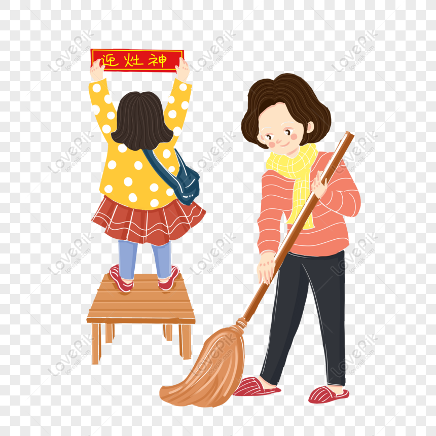Free Cleaning Cartoon Character Pattern PNG Transparent Image PNG & PSD  image download - Lovepik