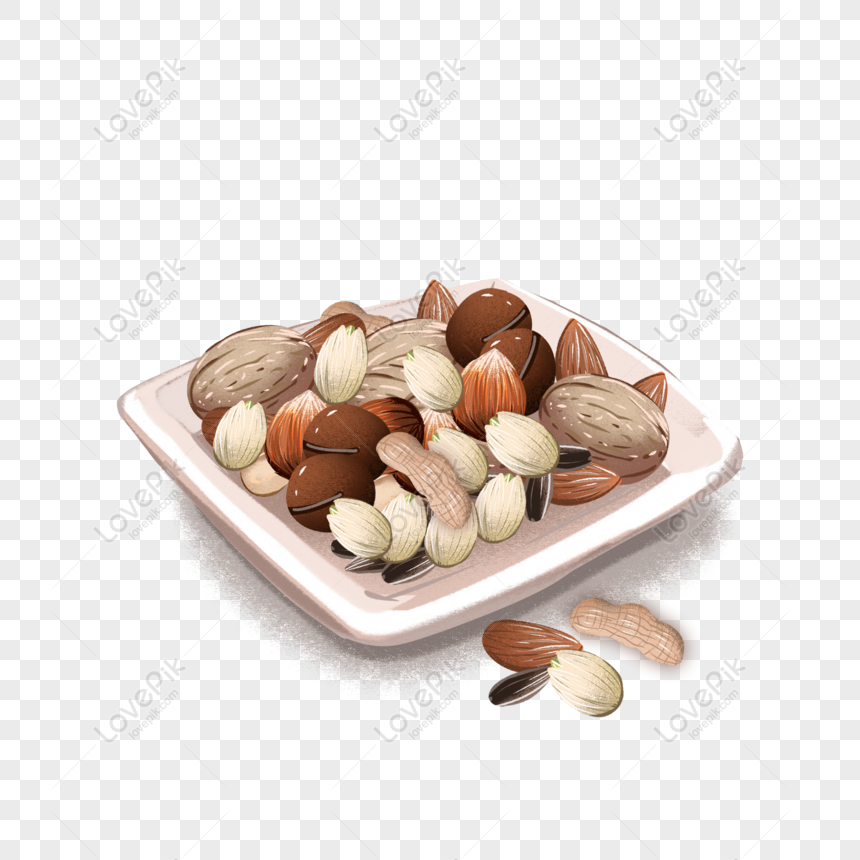 Free Dried Fruit Nuts New Year Hand Drawn Elements Free PNG PNG & PSD image  download - Lovepik