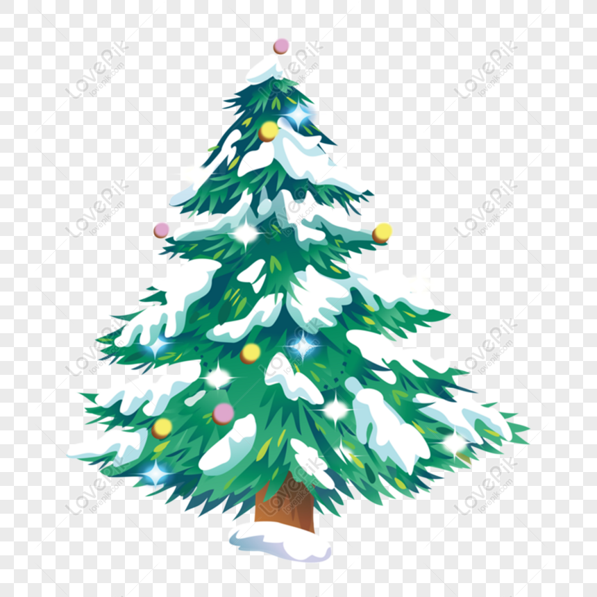 Free Cartoon Christmas Tree Png Element PNG Free Download PNG & PSD image  download - Lovepik
