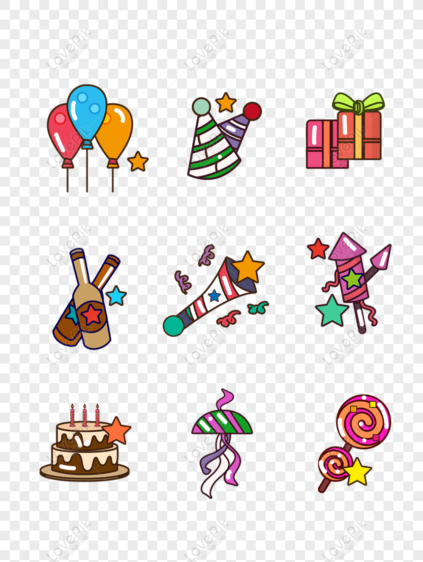 free minimalist style birthday party elements png ai image download size 1024 1369 px id 833491404 lovepik free minimalist style birthday party