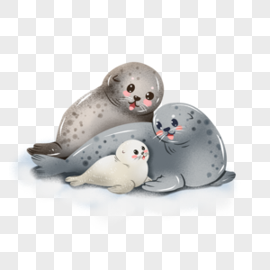 International Seal Festival Hand Drawn Cartoon Seal PNG Picture PSD ...