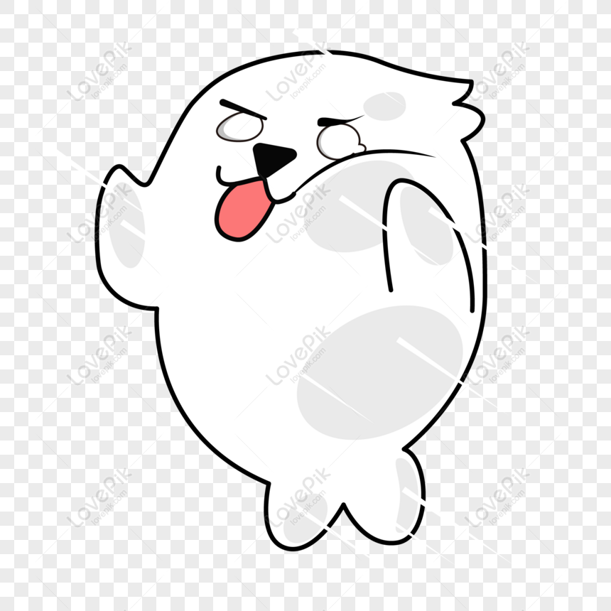 Free Cartoon Cute Seals Crashing On The Glass PNG Picture PNG & AI ...