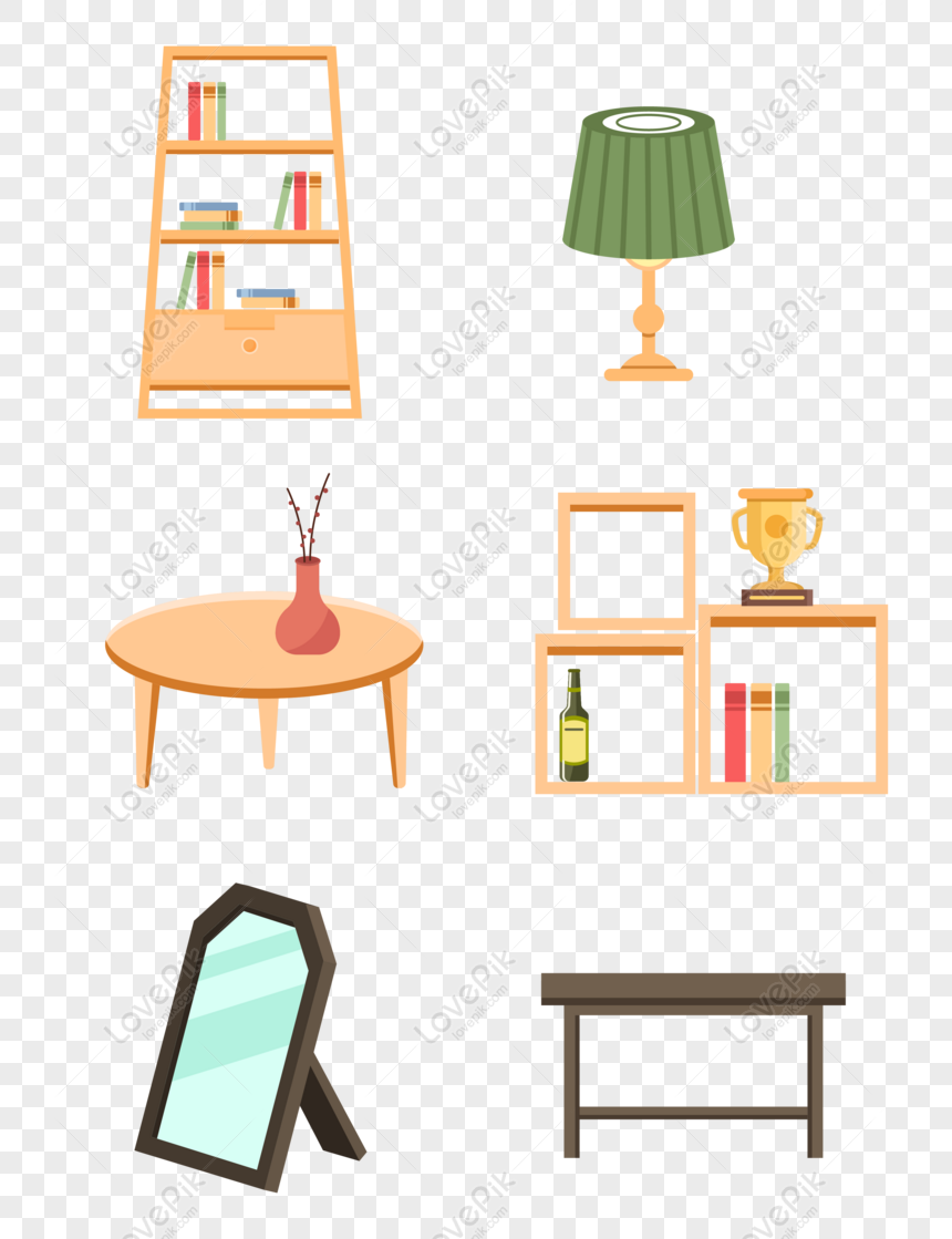 Free Home Furniture Cartoon Vector Mirror PNG Free Download PNG & AI image  download - Lovepik