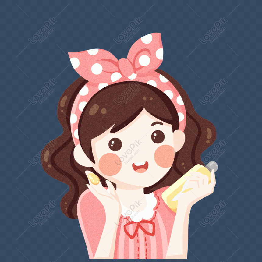 Free Q Cute Cute Skin Care Beauty Girl PNG Picture PNG & PSD image download  - Lovepik