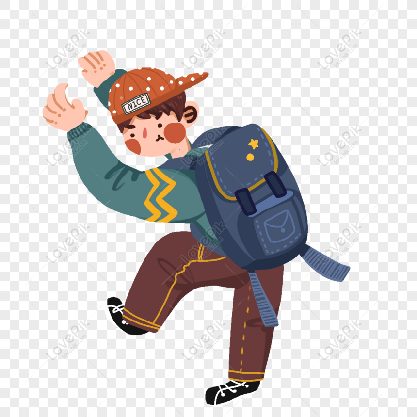 Free Retro Hand Drawn Boy Going To Climb PNG Hd Transparent Image PNG & PSD  image download - Lovepik