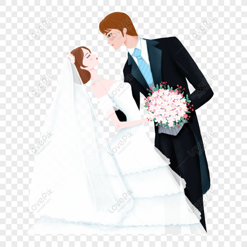 Lovepik 833525793 Id 1024 1024px الصور تحميل مجاني العروس العريس شخصيات الزواج Png Psd بحجم