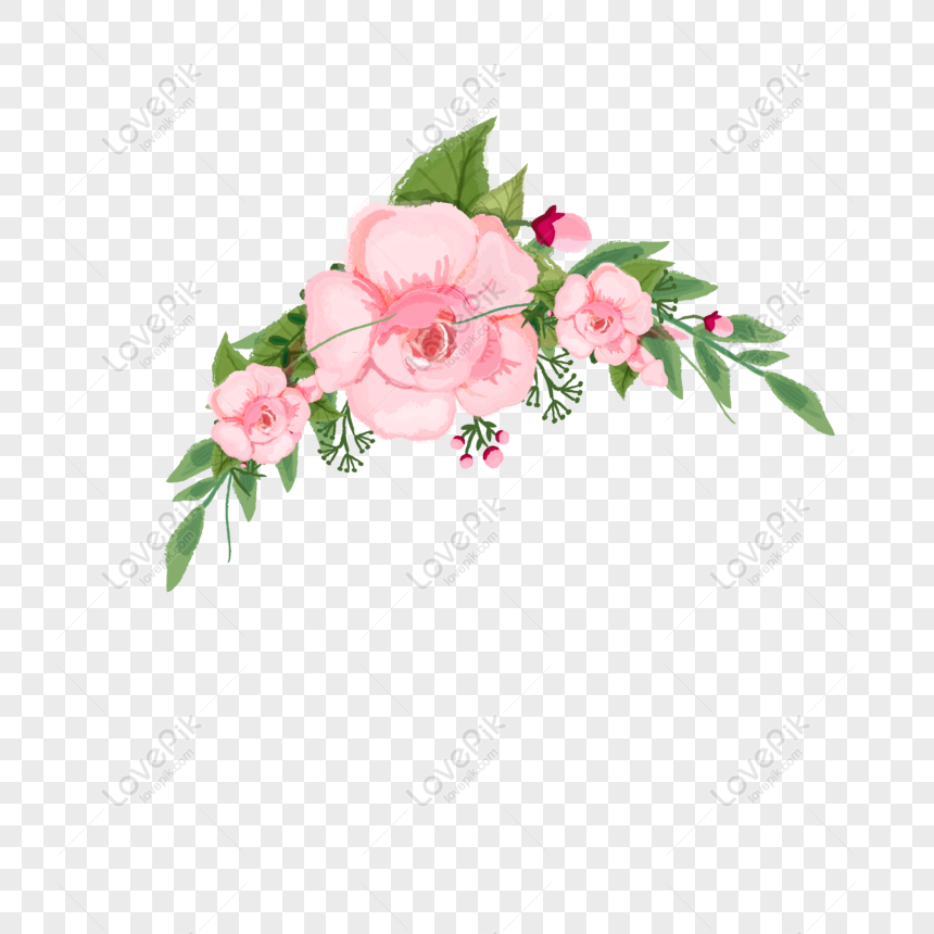 Free Hand Drawn Flowers Decorative Elements Free PNG PNG & AI ...