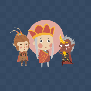 Hand-painted cartoon Journey to the West, Hand-painted, cartoon, Journey png free download