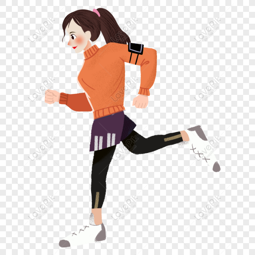 Free Hand Drawn Sport Girl Free Element Free PNG PNG & PSD image ...