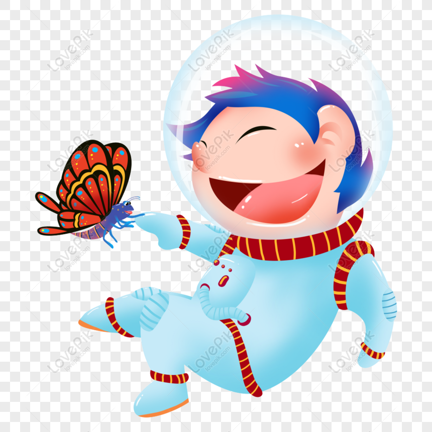 Elemento De Astronauta Espacial Dos Desenhos Animados PNG , Pintado à Mão,  Desenho Animado, Tecnologia Imagem PNG e PSD Para Download Gratuito