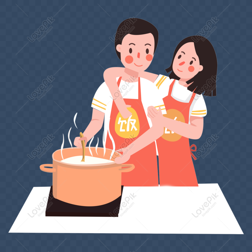 Free Cooking Couple Characters Png Elements PNG Image Free Download PNG &  PSD image download - Lovepik