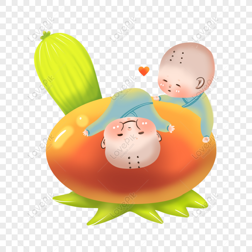 Free Little Monk World Meat Free Day Bitter Melon Cartoon Cute Eating PNG  Transparent Image PNG & PSD image download - Lovepik