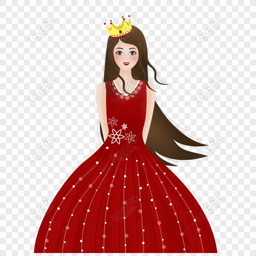 मुफ्त लाल पोशाक में कार्टून प्यारा राजकुमारी लड़की PNG & PSD छवि डाउनलोड _  संकल्प2000 × 2000px,ID833583807 - Lovepik