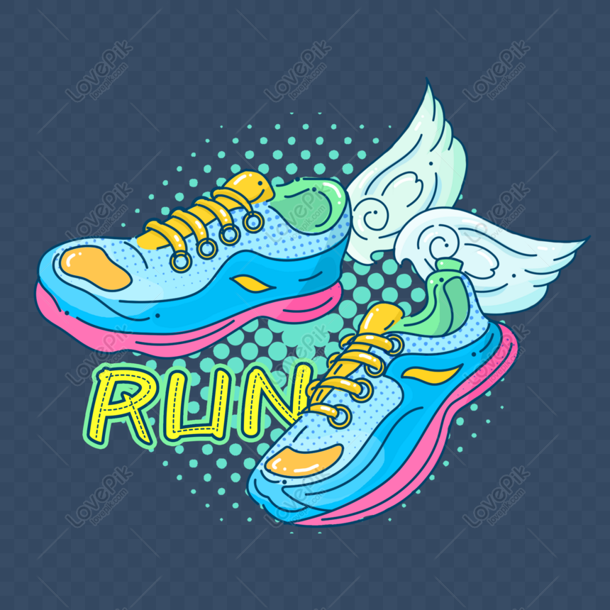 Free Sports Cartoon Pop Cool Running Shoes PNG Image PNG & PSD image  download - Lovepik