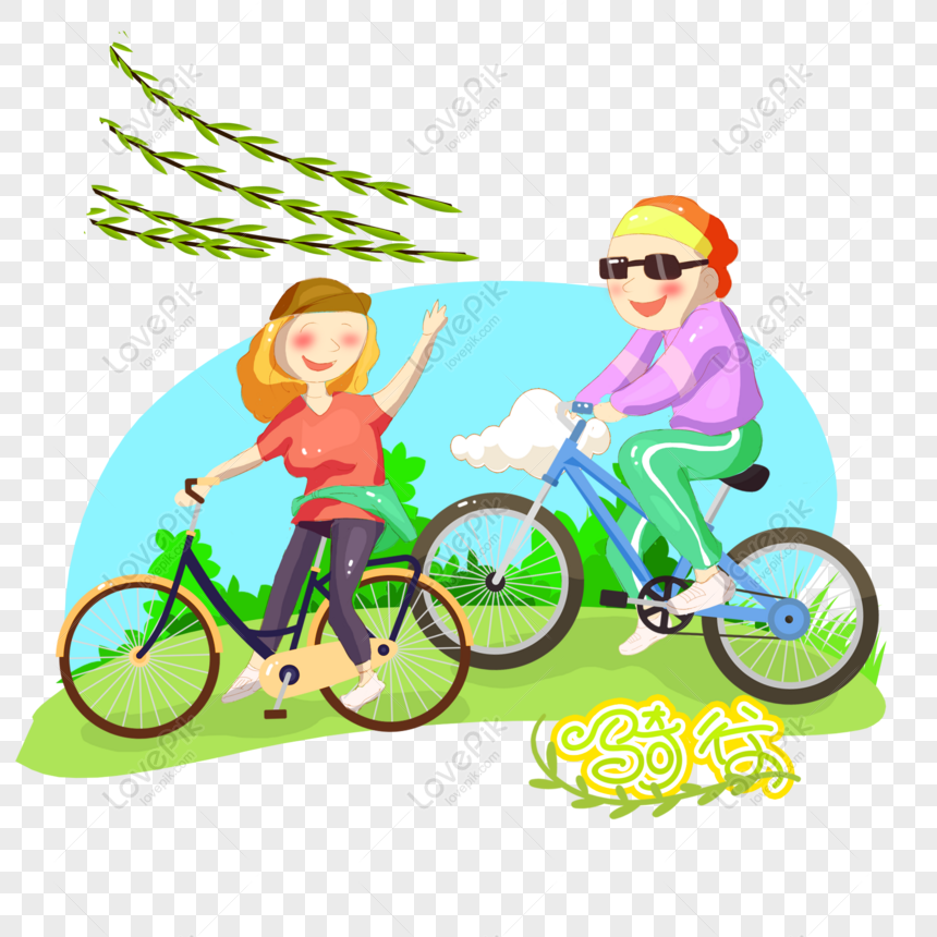 Free Cartoon Springtime Travel Scene Comics Elements PNG Picture PNG ...