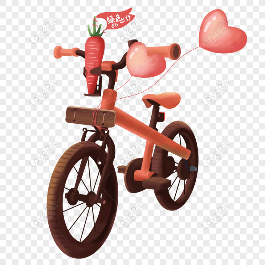 Free Cartoon Hand Drawing A Pink Bicycle PNG Image PNG & PSD image download  - Lovepik