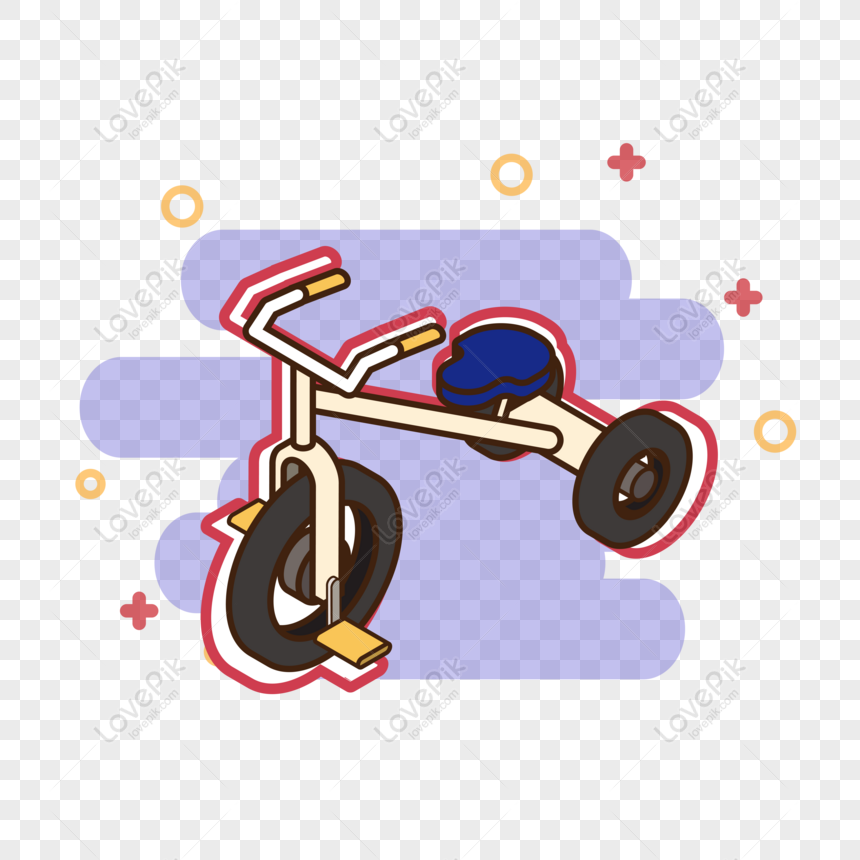 Free Vector Cartoon Children Pedal Tricycle For Commercial Use, Children,  Bicycles, Pedals PNG Transparent Background PNG & AI image download -  Lovepik