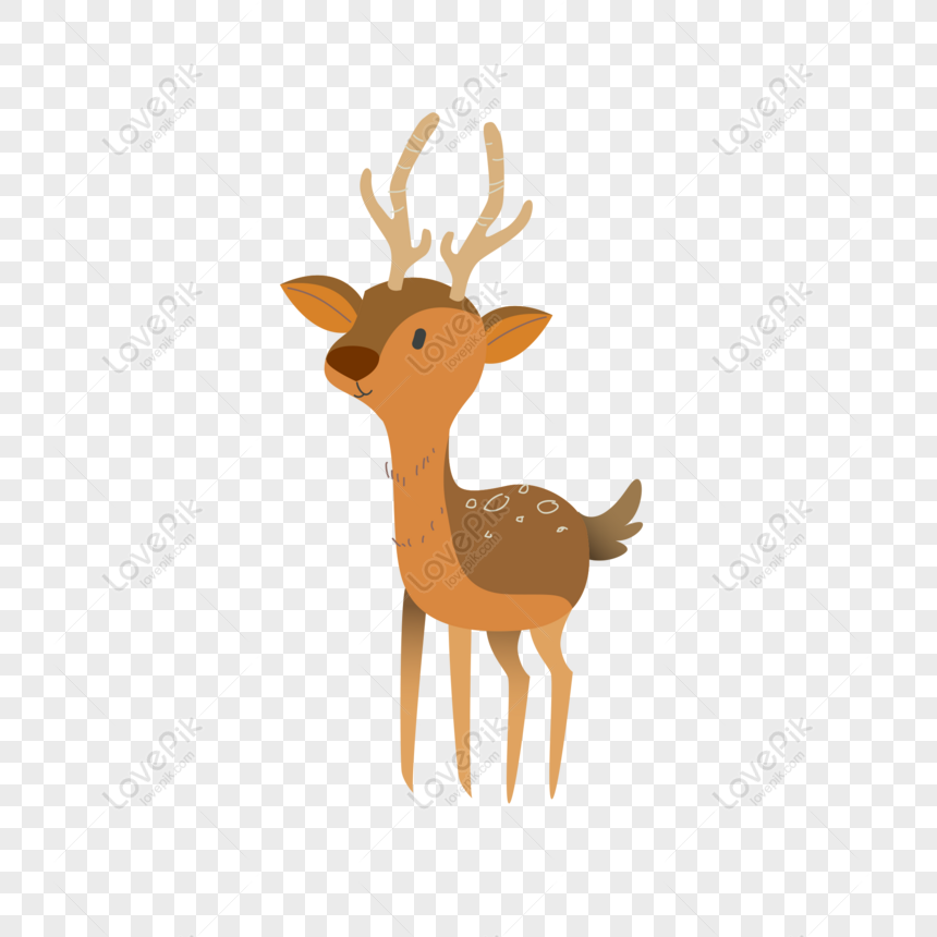 Free A Cute Sika Deer Design Element PNG Transparent Image PNG & PSD ...