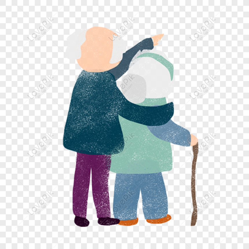 Free Cartoon Design Elements Of Old People Helping Each Other PNG Image PNG  & PSD image download - Lovepik
