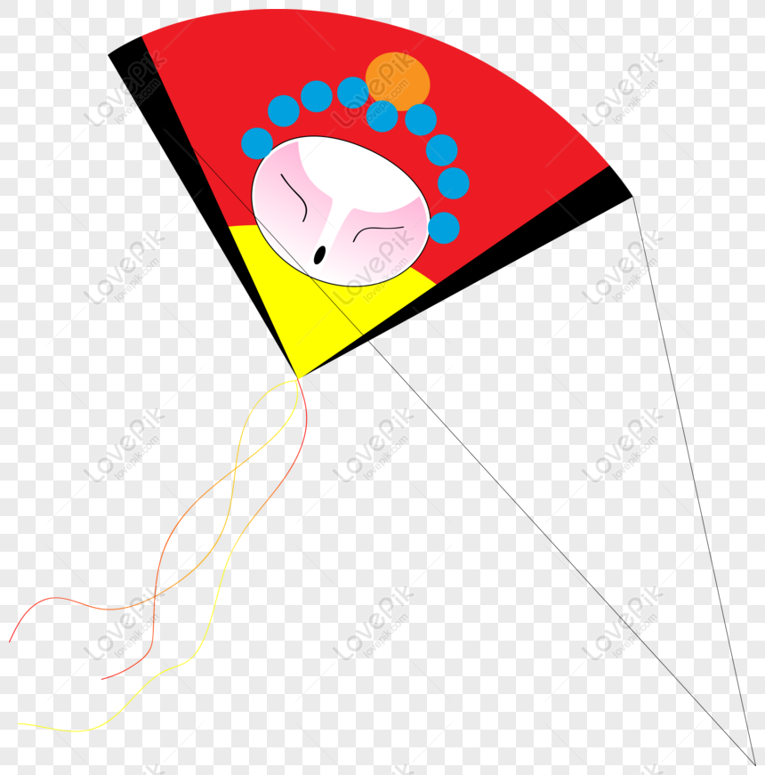 Free Chinese Fan Shaped Cartoon Face Kite PNG Transparent Image PNG & AI  image download - Lovepik