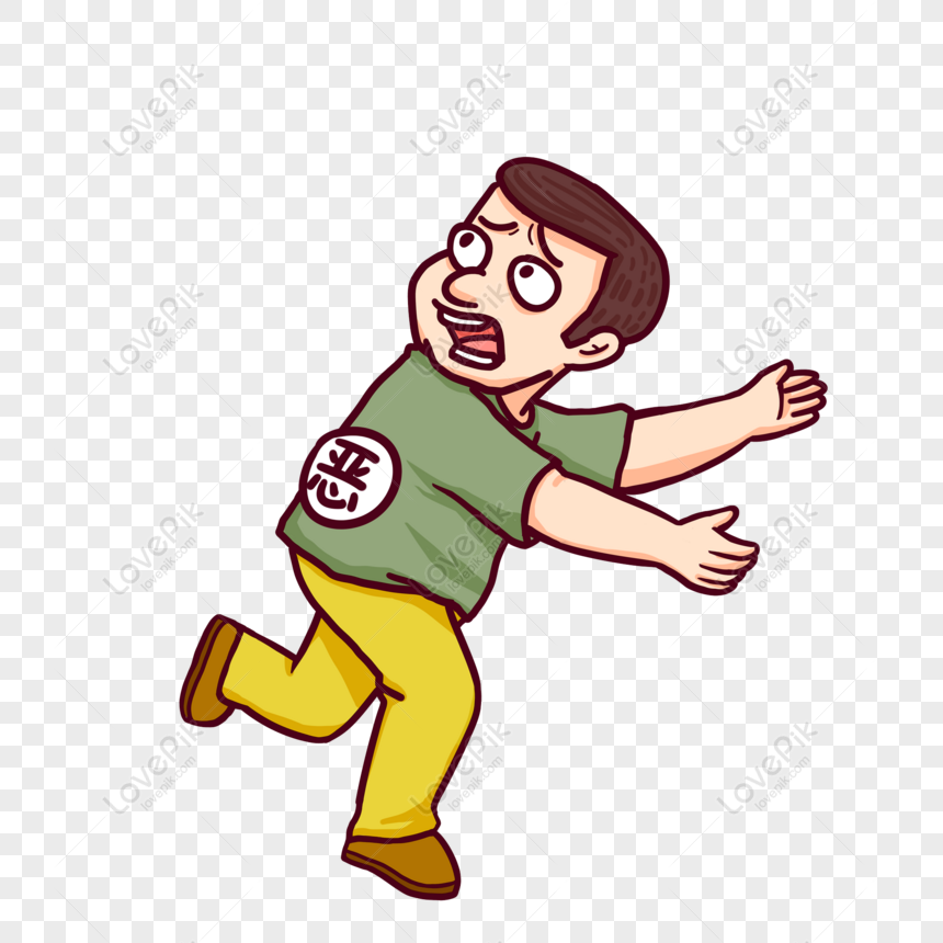 Free Cartoon Cute A Wicked Man Running Away PNG Transparent Image PNG & PSD  image download - Lovepik