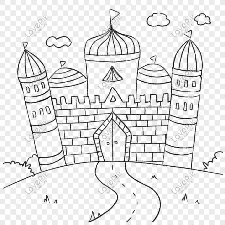 Childrens Castle Line Drawing PNG Hd Transparent Image And Clipart Image  For Free Download - Lovepik | 721572454