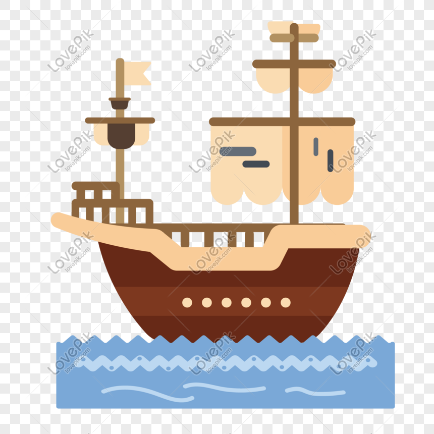 Ancient sailing boat free png transparent layer material, Ancient ship, sailing boat, ship material png transparent image