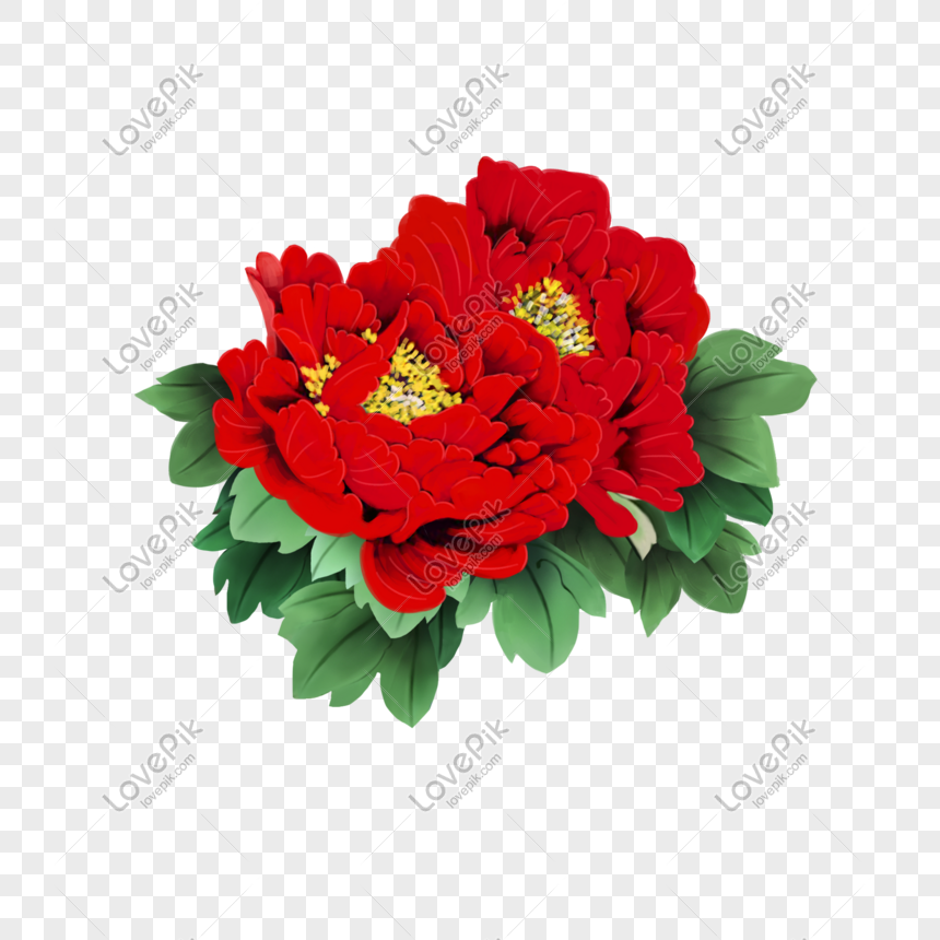 Flores De Peonía Roja Son Ricas PNG Imágenes Gratis - Lovepik