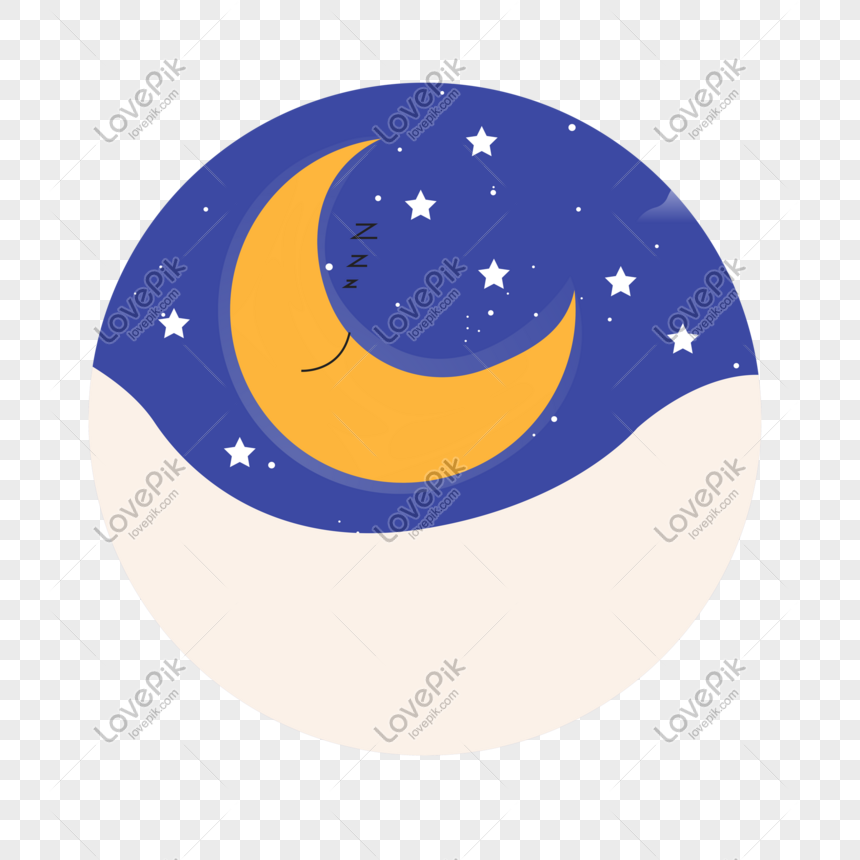 Drawing Cartoon Moon Png Element PNG Images