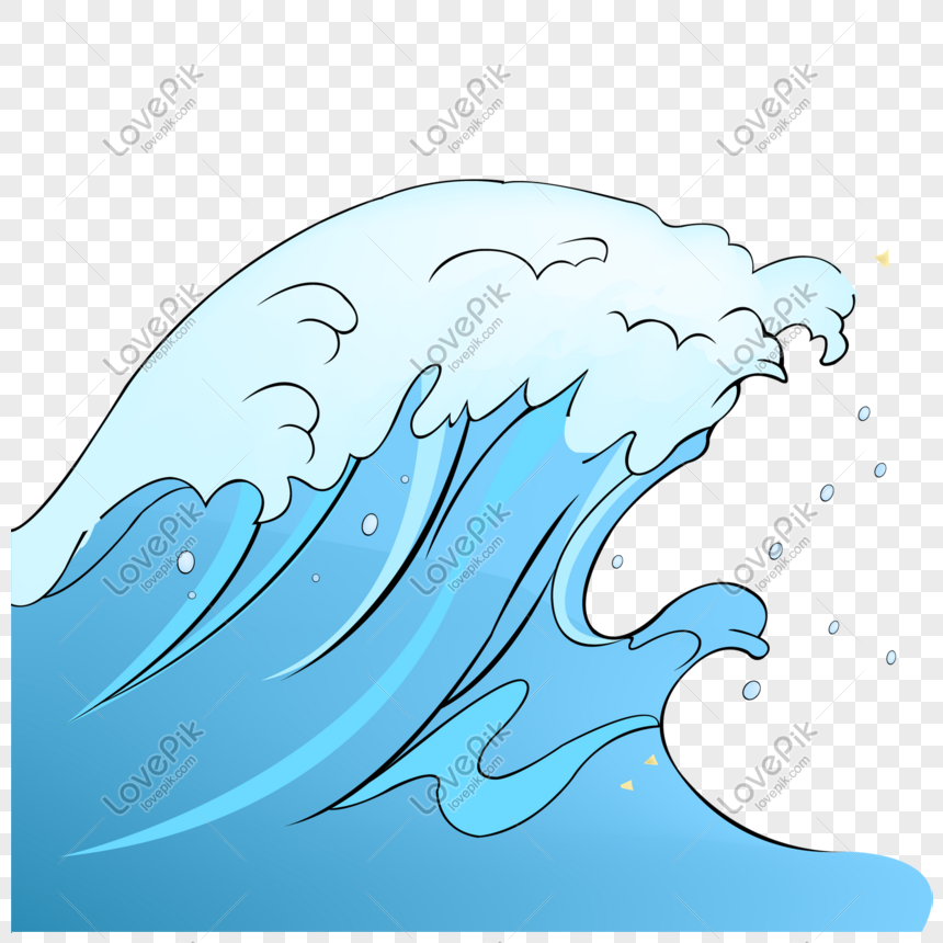 Cartoon Anime Blue Ocean Wave Png Element PNG Transparent And Clipart Image  For Free Download - Lovepik | 728180166