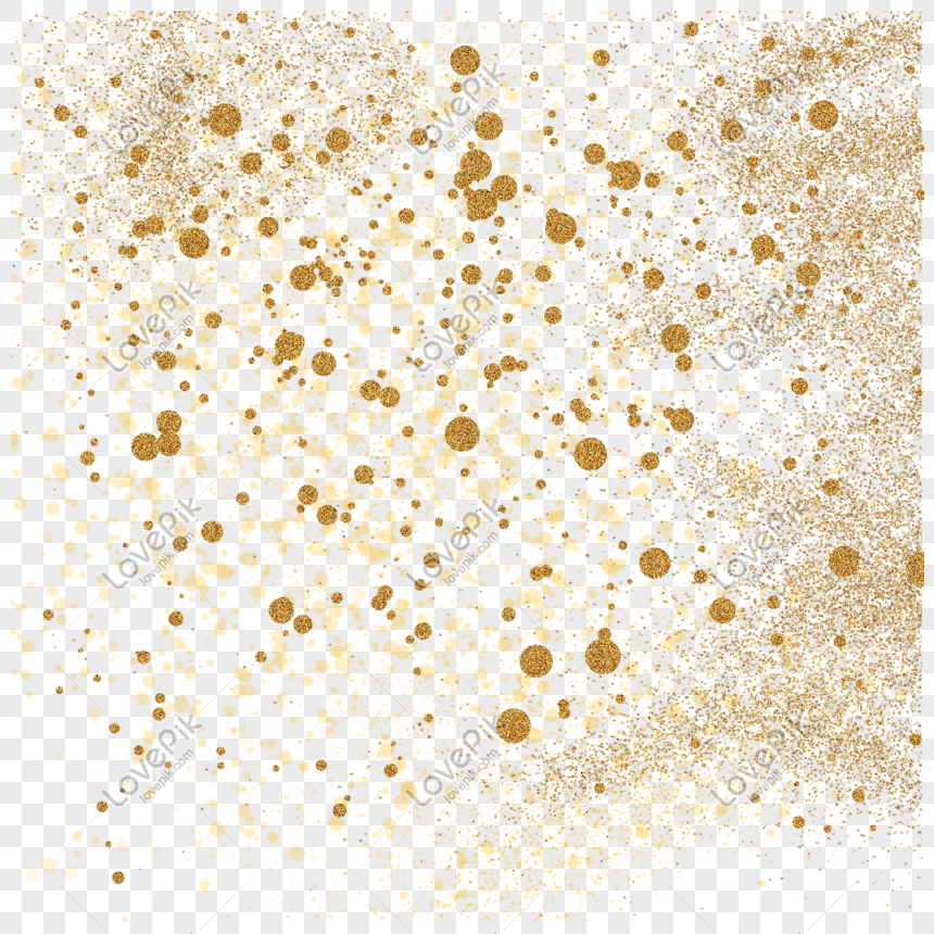 ゴールデンゴールドパウダー背景透明素材イラストイメージ