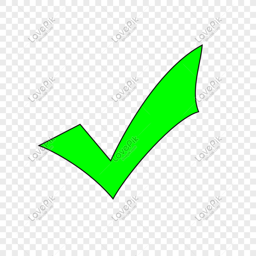 Green check mark, Tick, symbol, right and wrong png transparent background