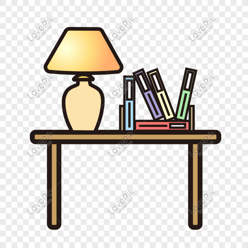 Table Lamp On Cartoon Table Vector PNG Picture And Clipart Image For Free  Download - Lovepik | 728771615