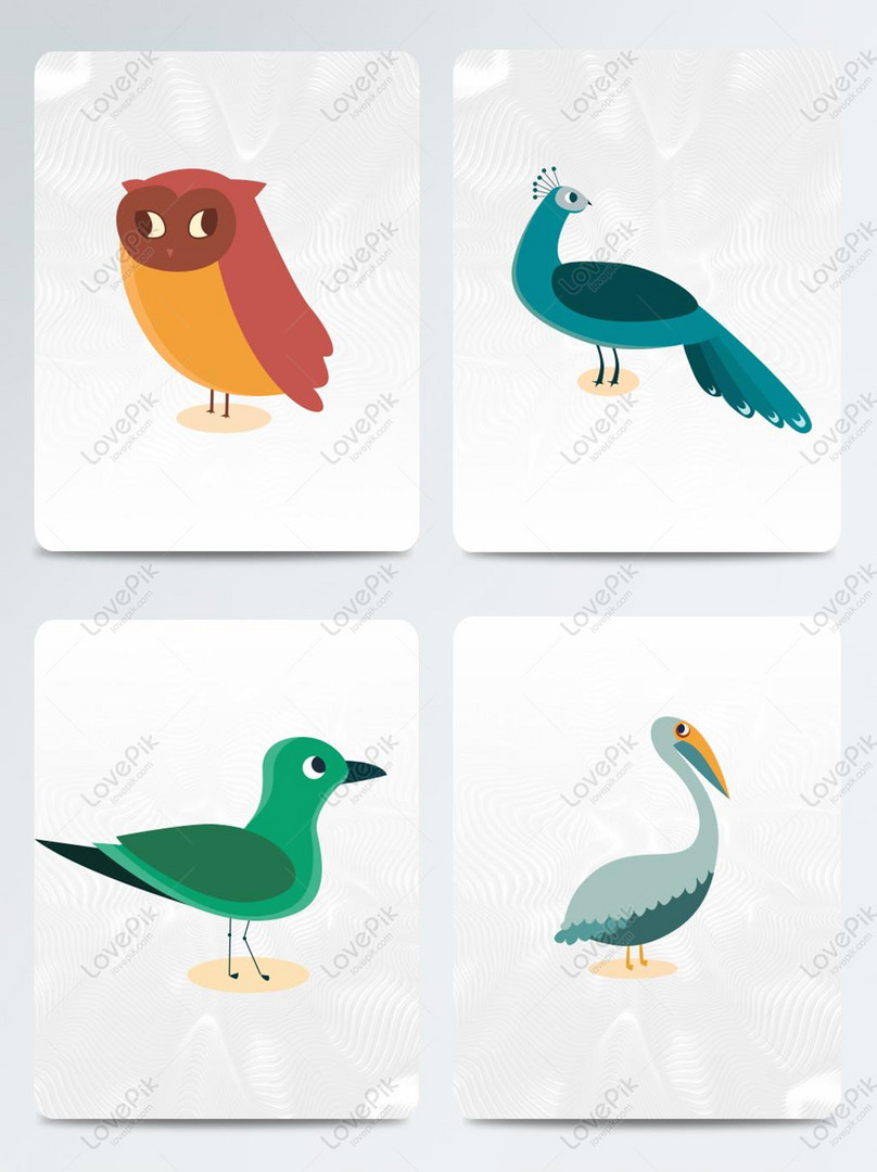 Burung Hantu Hewan Burung Merak Angsa Garis Bentuk Ilustrasi
