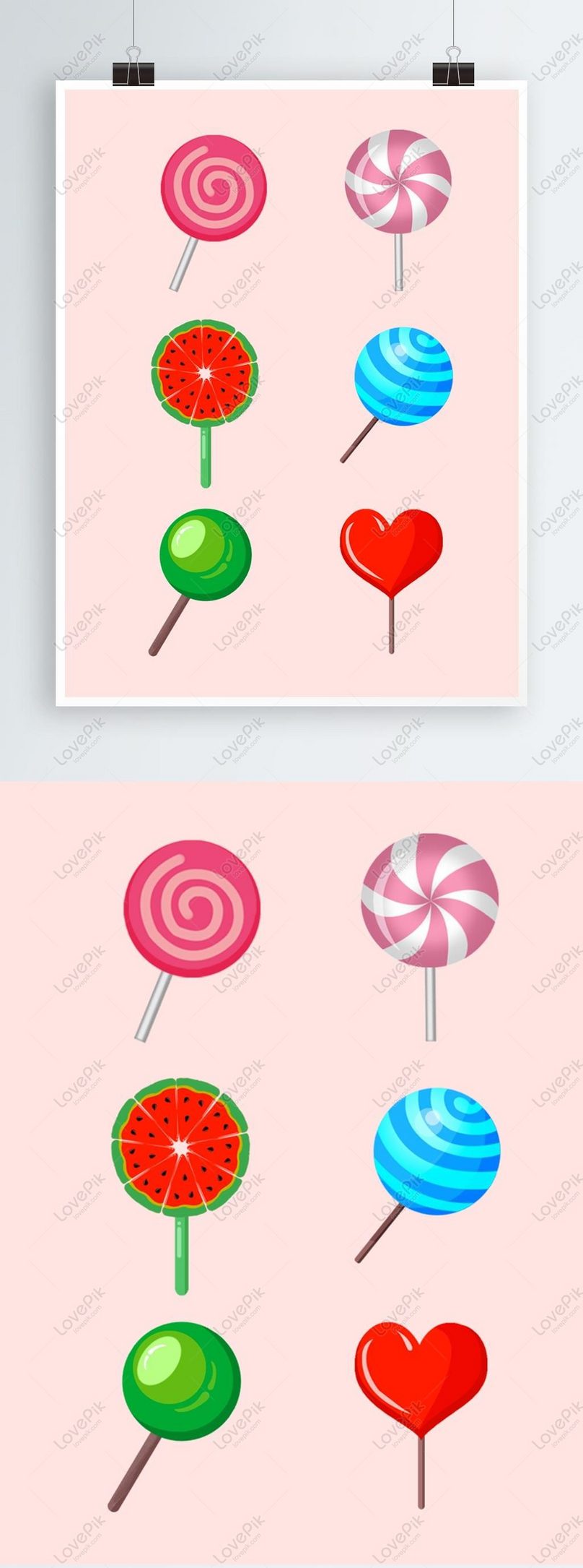 Unsur Lolipop Kartun Yang Berwarna Warni Gambar Unduh