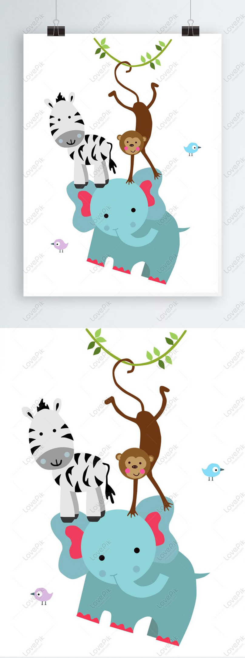 Hd Elephant Friends Cartoon Element Pattern PNG Transparent Background PSD  images free download_2805 × 1024 px - Lovepik